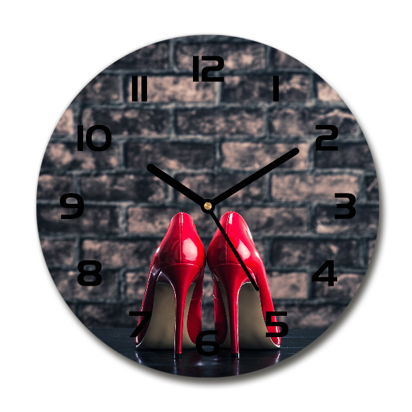 Round wall clock Red heels