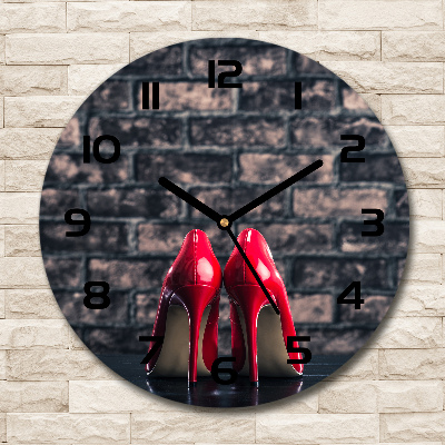 Round wall clock Red heels