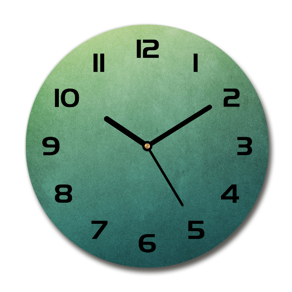 Round glass wall clock Sea gradient