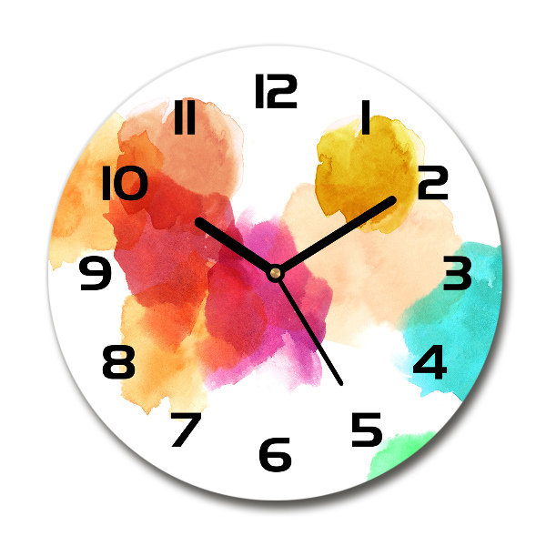 Round wall clock Colorful spots