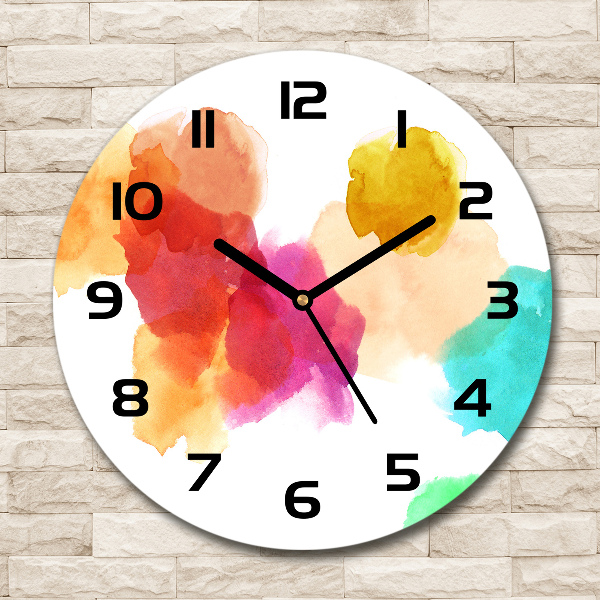 Round wall clock Colorful spots