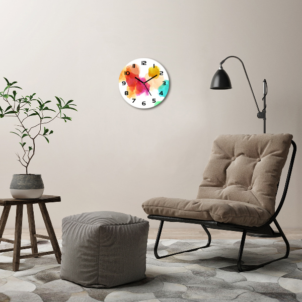 Round wall clock Colorful spots