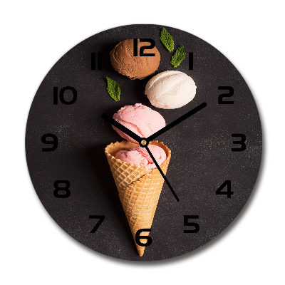 Round wall clock Ice cream