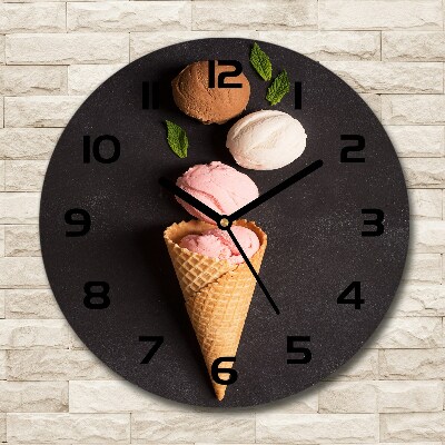 Round wall clock Ice cream