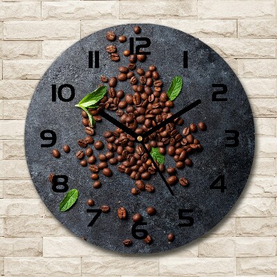 Round wall clock Coffee beans