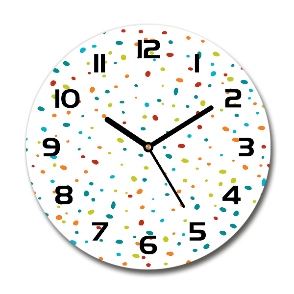 Round wall clock Colorful dots