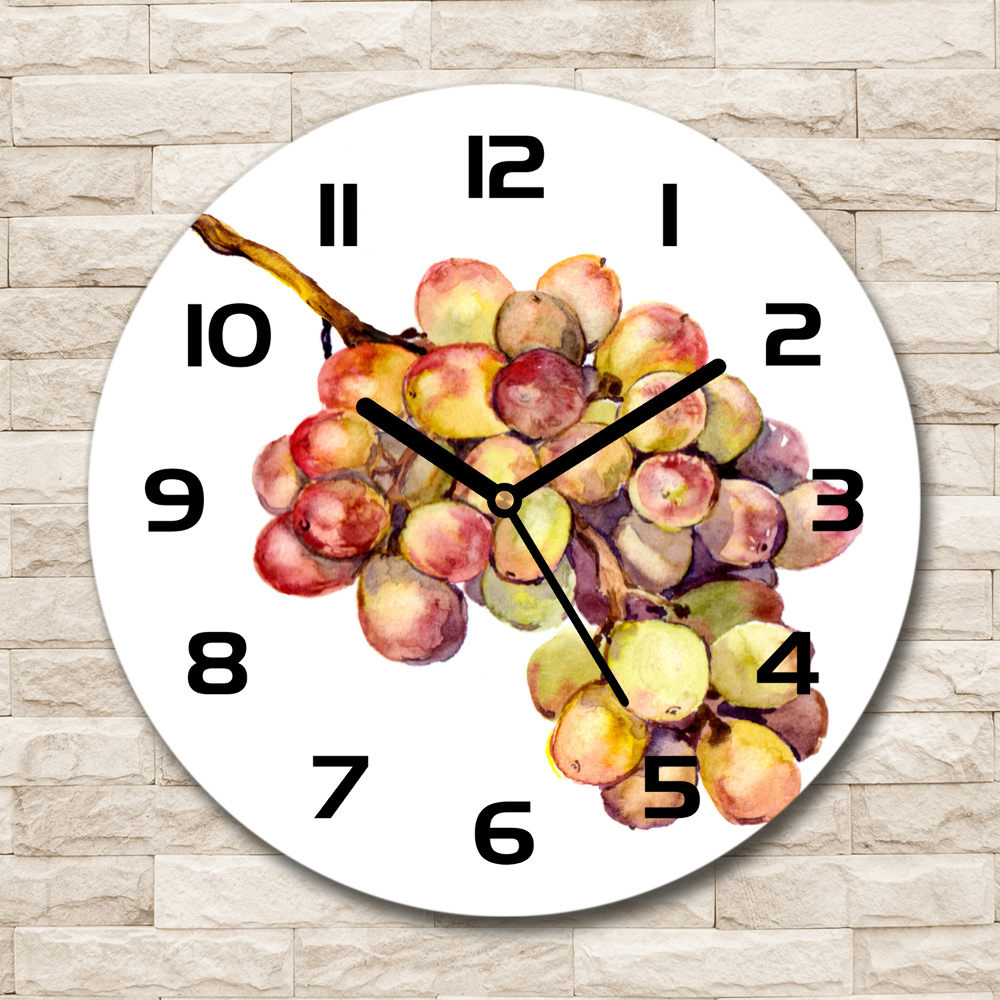 Round wall clock Bunch of grapes