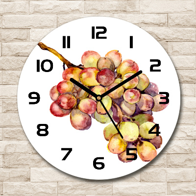 Round wall clock Bunch of grapes