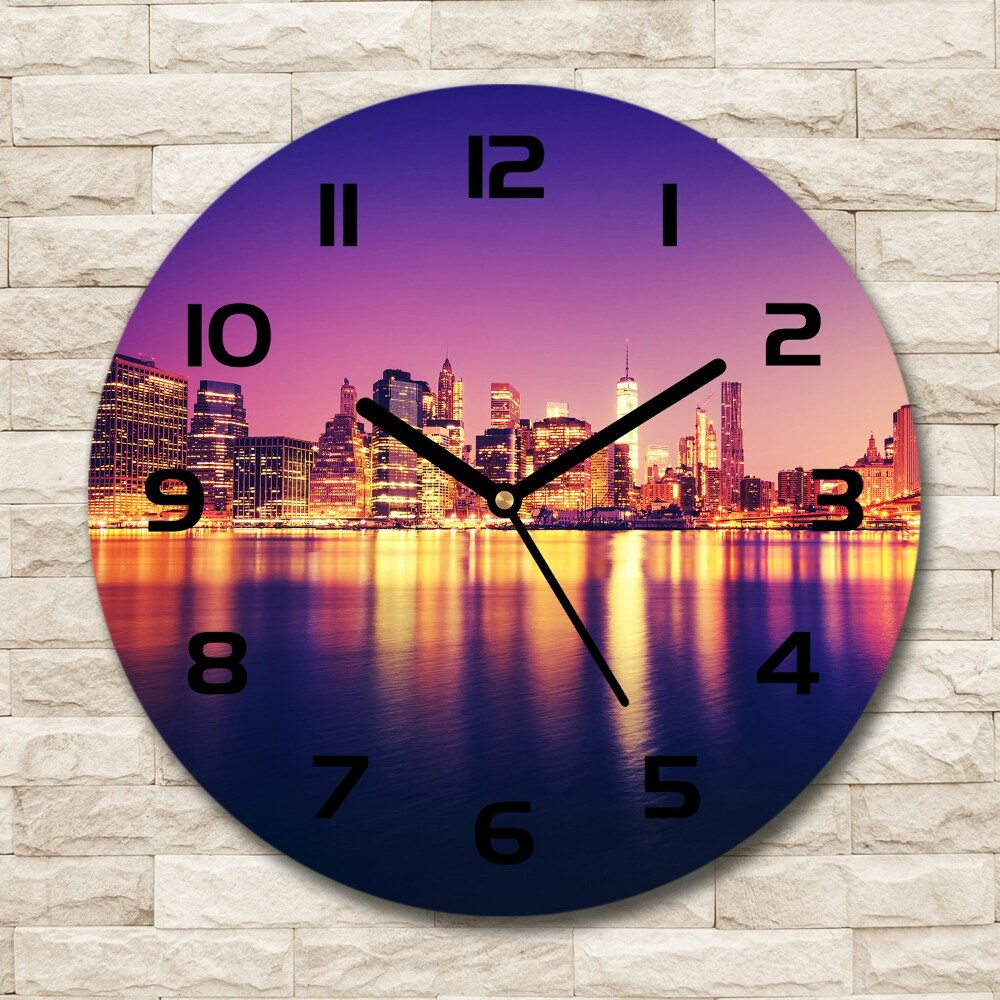 Round wall clock Manhattan New York