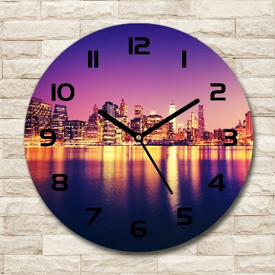 Round wall clock Manhattan New York