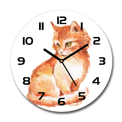 Round wall clock Red Cat