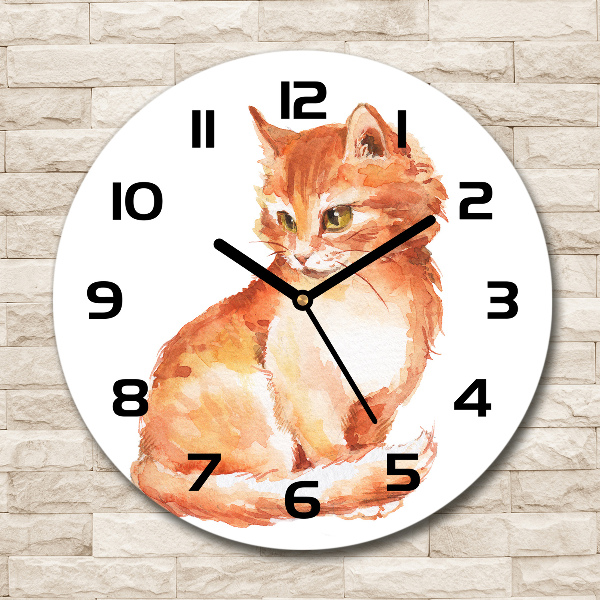 Round wall clock Red Cat