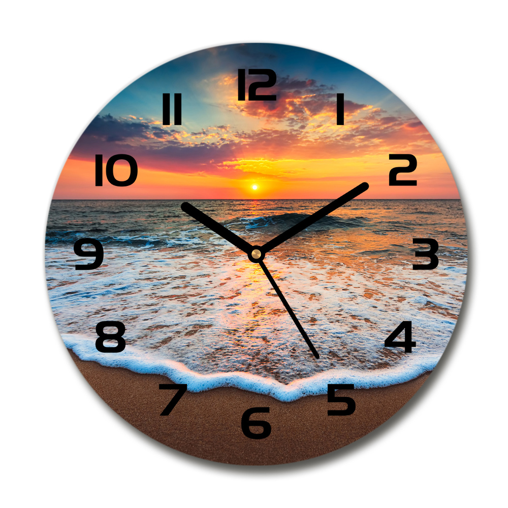 Round wall clock West by the sea