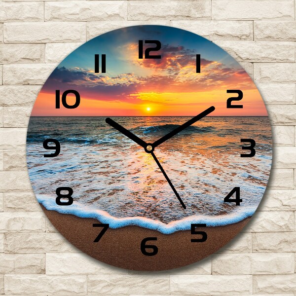 Round wall clock West by the sea