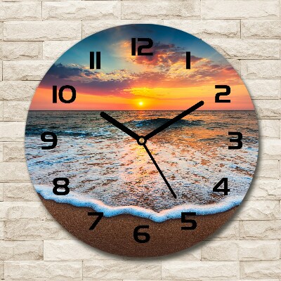 Round wall clock West by the sea