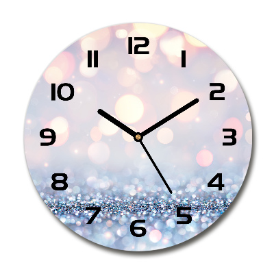 Round glass clock Shiny background