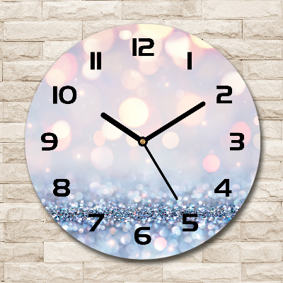 Round glass clock Shiny background