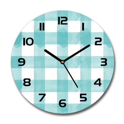 Round wall clock Blue grille