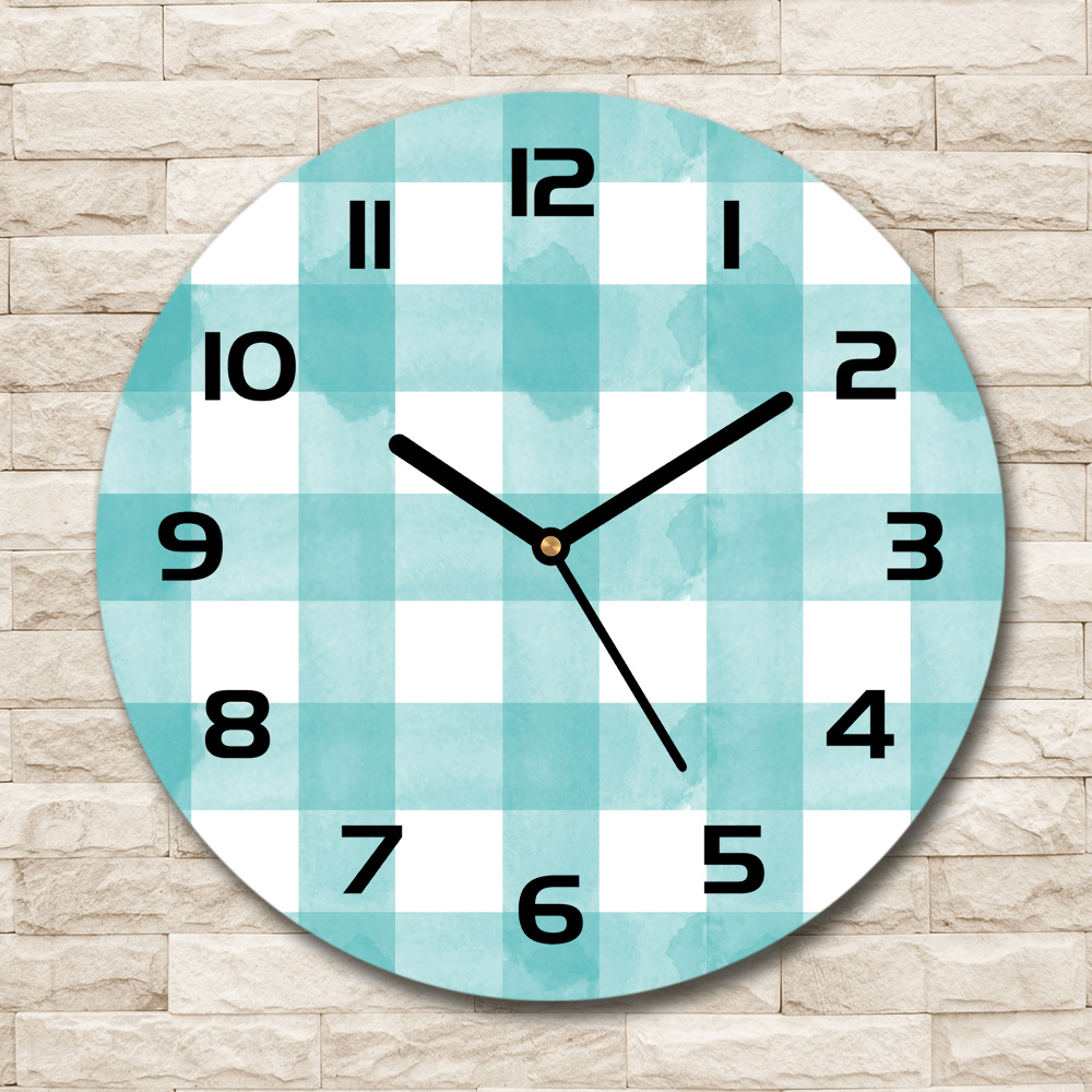 Round wall clock Blue grille