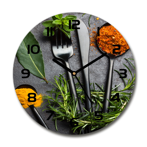 Round wall clock Cutlery and spices