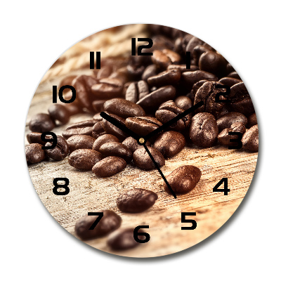 Round wall clock Coffee beans