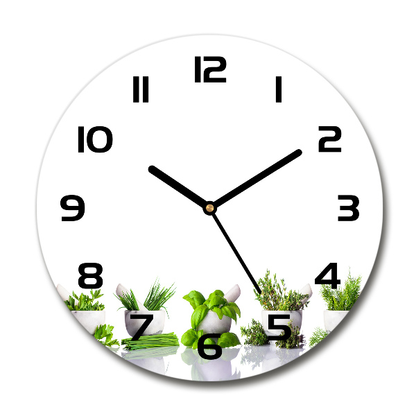 Round wall clock Herbs