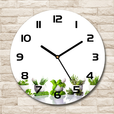 Round wall clock Herbs