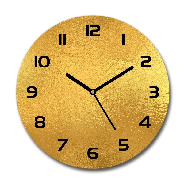 Round wall clock Golden foil background