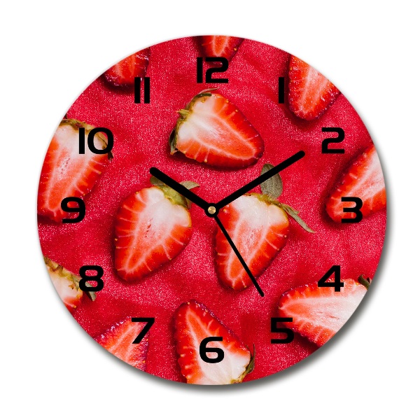 Round wall clock Chopped strawberries