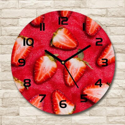 Round wall clock Chopped strawberries