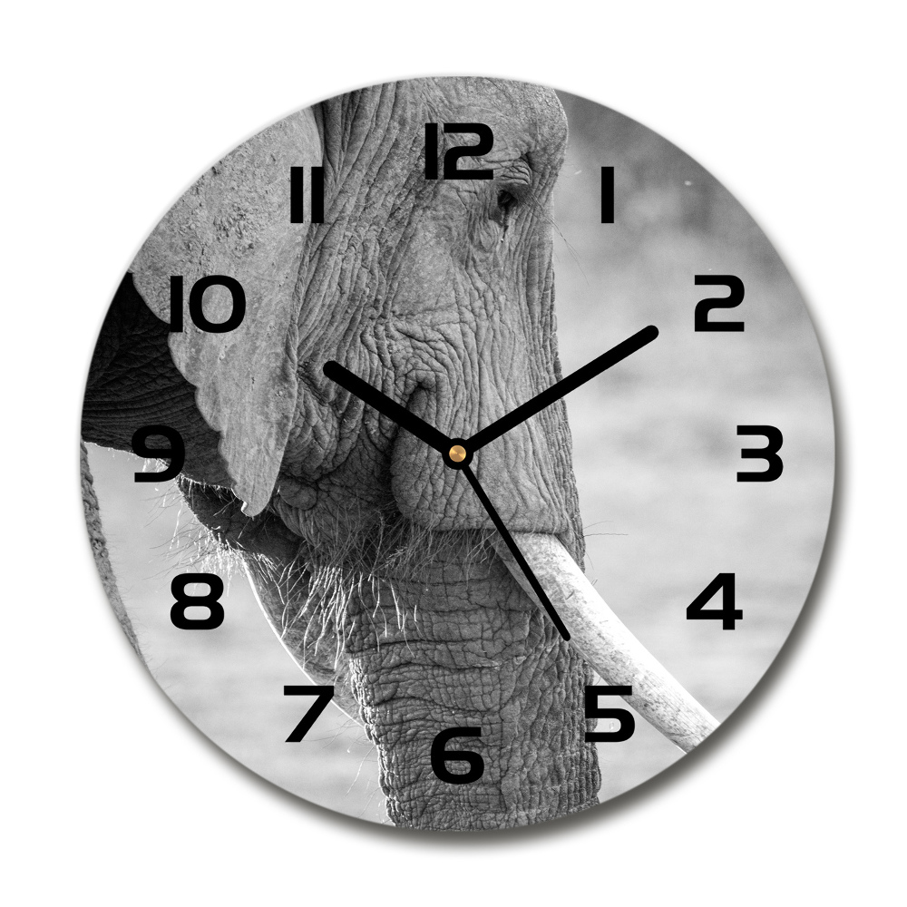 Round wall clock Elephant