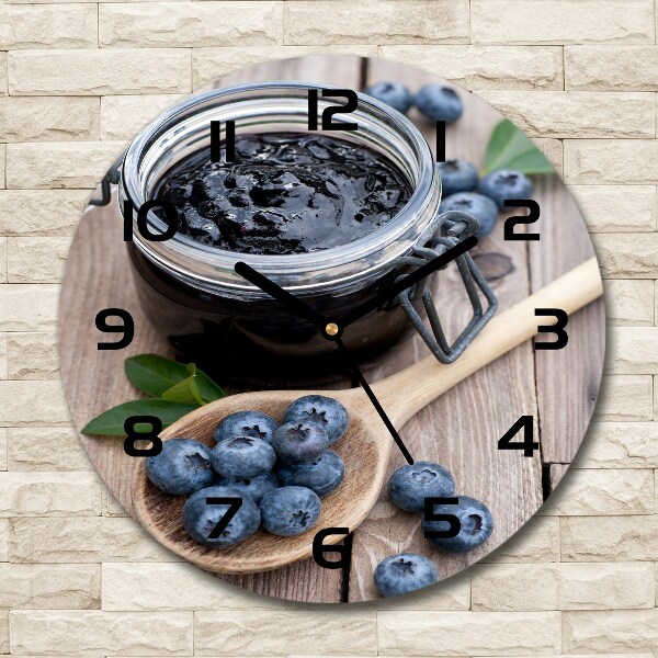 Round wall clock blueberry jam