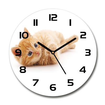 Round wall clock Red Cat