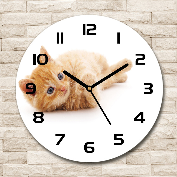 Round wall clock Red Cat