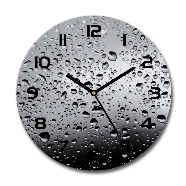 Round wall clock Drops of water