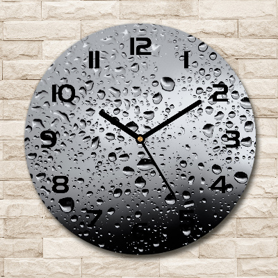 Round wall clock Drops of water