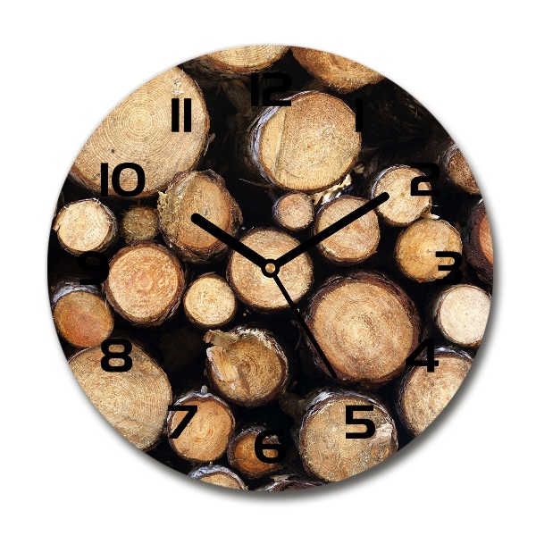 Round wall clock Logs