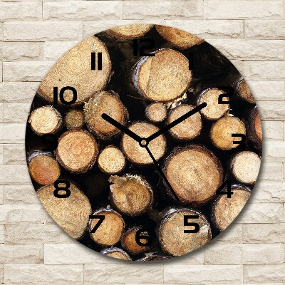 Round wall clock Logs