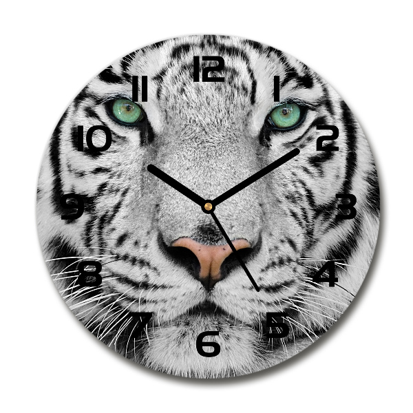 Round wall clock White Tiger