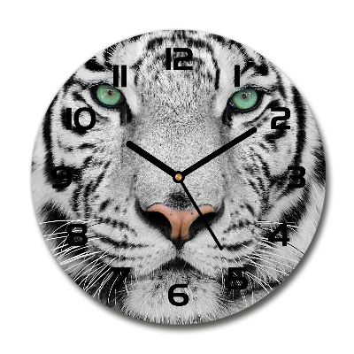 Round wall clock White Tiger