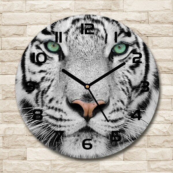 Round wall clock White Tiger