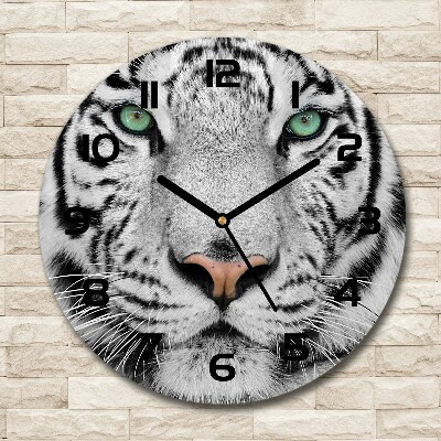 Round wall clock White Tiger