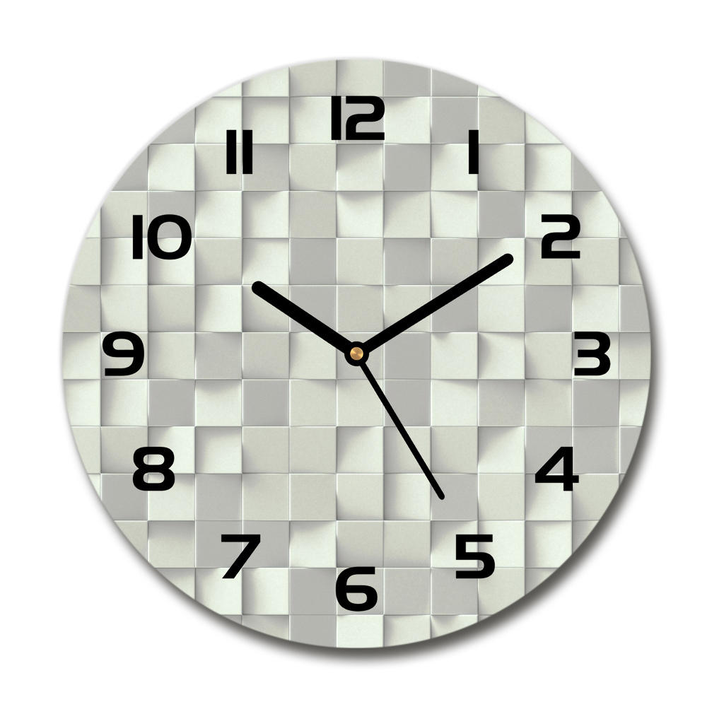 Round glass clock Geometric background