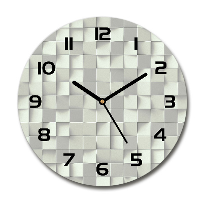 Round glass clock Geometric background