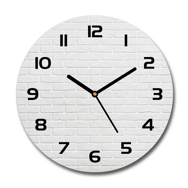 Round wall clock Brick wall