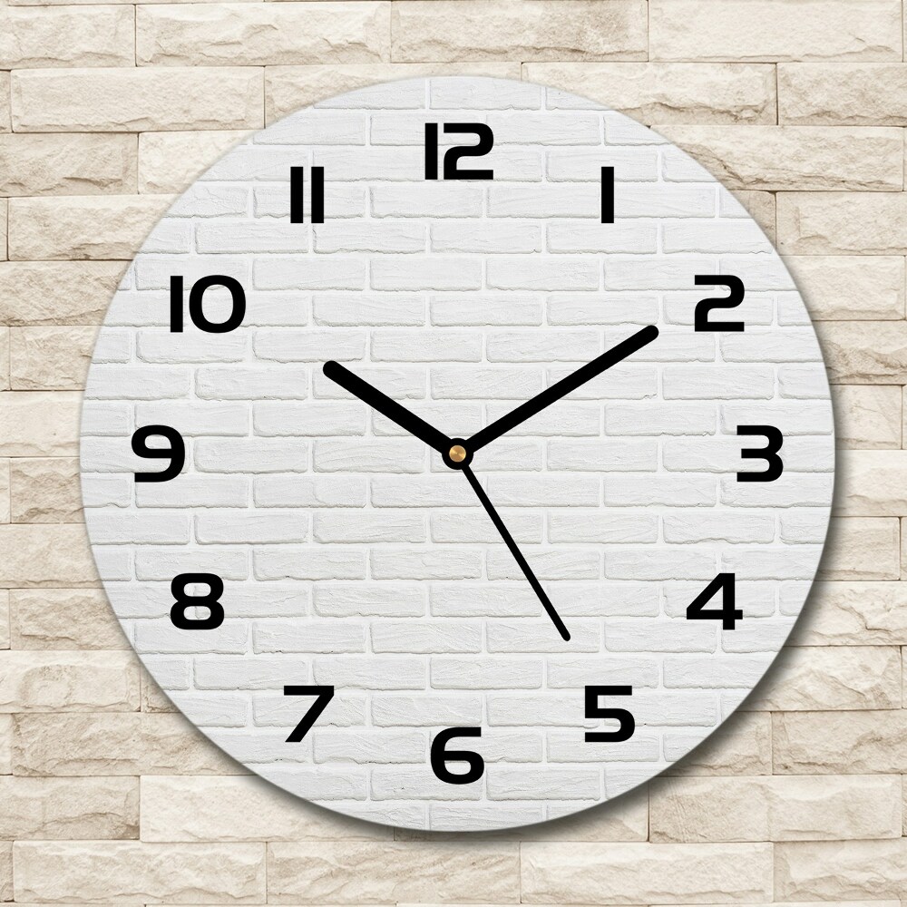 Round wall clock Brick wall