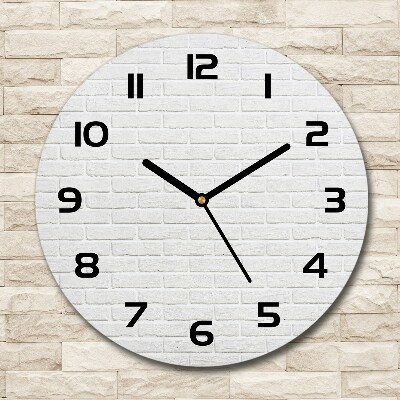 Round wall clock Brick wall