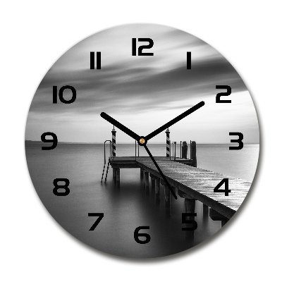 Round wall clock Pier by the lake