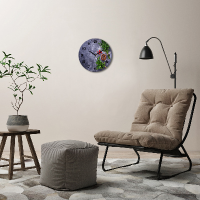 Round wall clock Herbs and spices