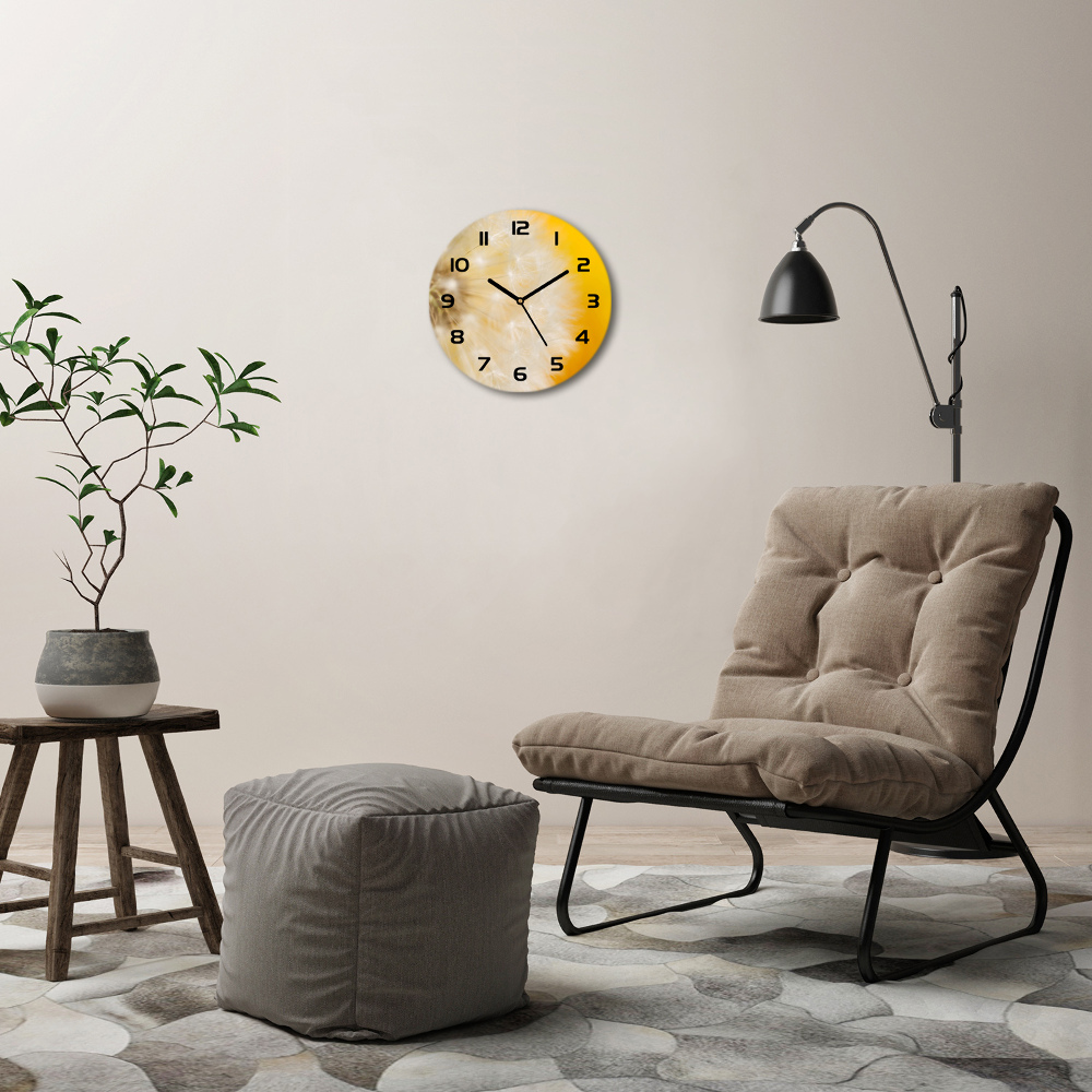 Round wall clock Dandelion